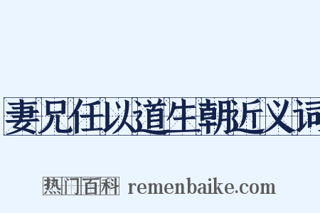 妻兄任以道生朝近义词是什么意思的图片